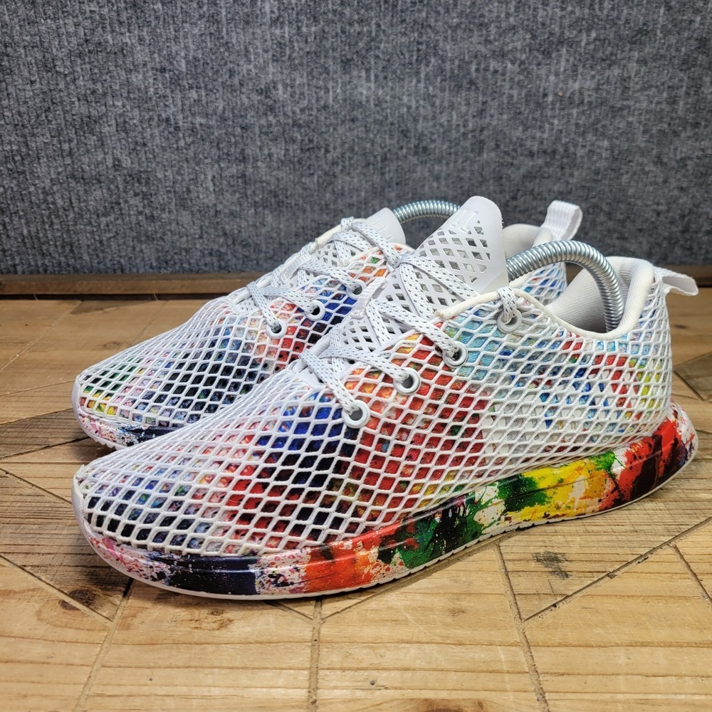NOBULL All Pride Mesh Runner Athletic Shoes Mens 8 / Womens 9.5 Rainbow Splatter - Picture 2 of 13